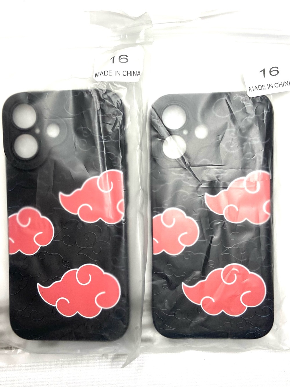 NARUTO 2x iPhone 16 Phone Case with Red Cloud Design